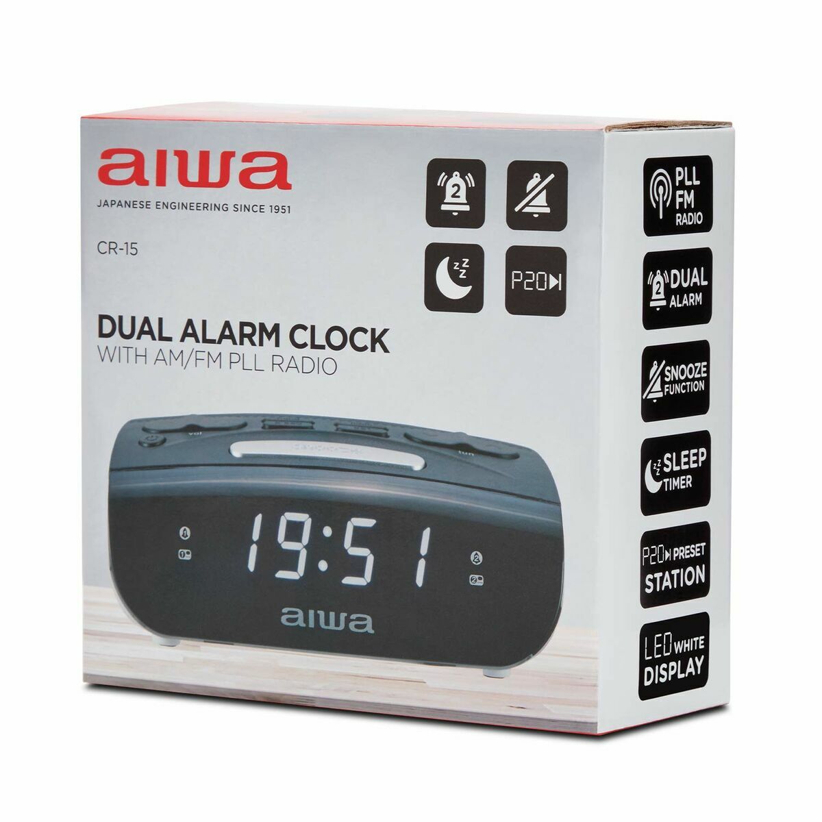 Clock-Radio Aiwa CR-15 Black